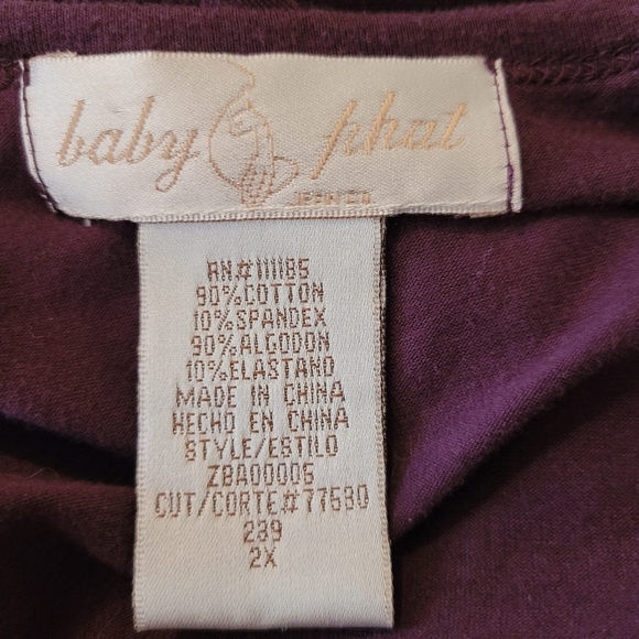 Vintage Baby Phat ruched tunic plum gold 2X - Picture 3 of 7